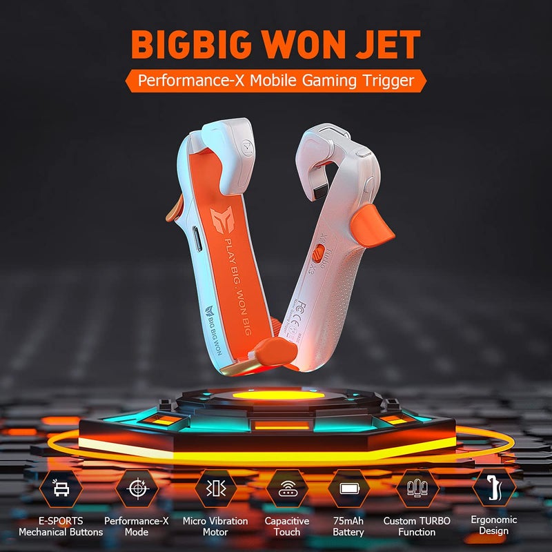 BIGBIG WON Mobile Gaming Triggers, Mobile Game Controllers Plug and Play for iOS and Android Phone 4.7-6.5 inches Game Trigger for PUBG/Fortnite/COD White (M1-1 Piece) - Image 2